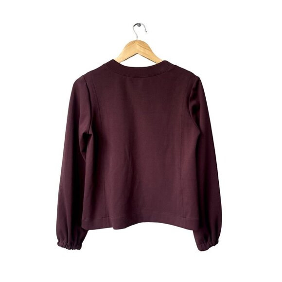 Soma Wknd Size S Soft Burgundy Red Tech Scuba Pullover Crewneck Sweatshirt - Picture 7 of 12